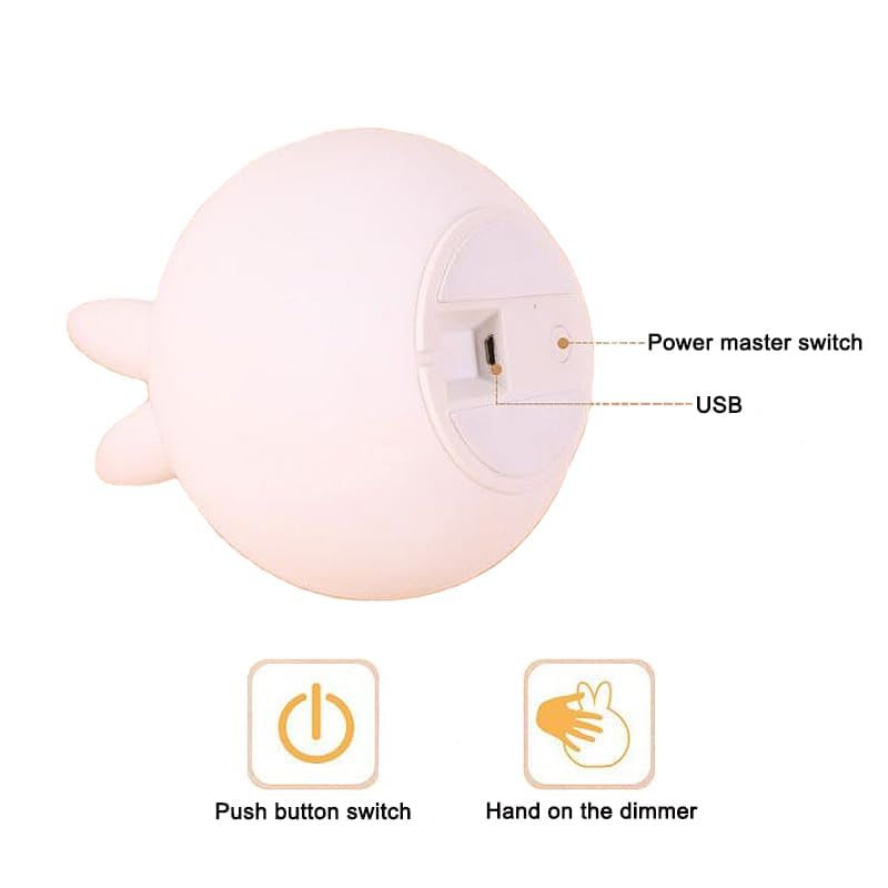Squishy Rabbit Night Light for Kids