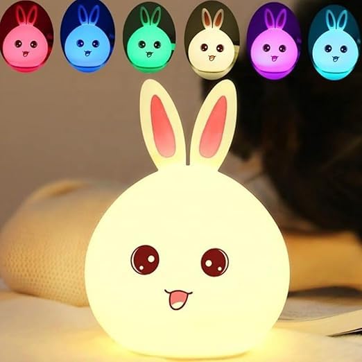 Squishy Rabbit Night Light for Kids