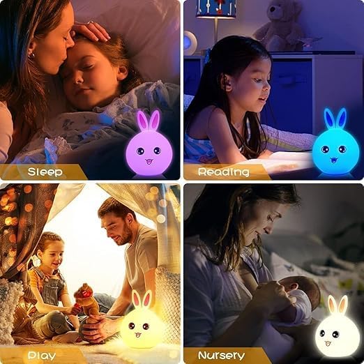 Squishy Rabbit Night Light for Kids