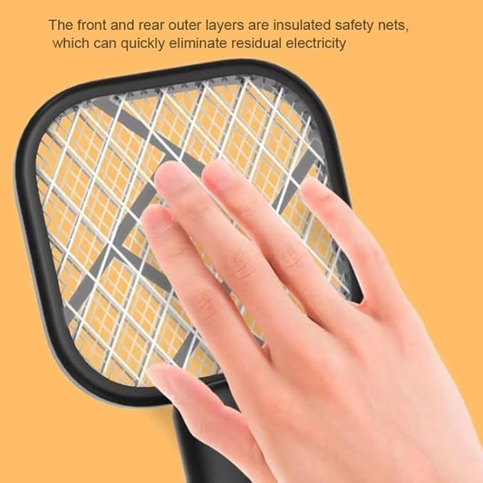 USB Mosquito Swatter & Bug Zapper Racket with UV Purple Light Trap – Dual Mode Electric Fly Killer | Indoor/Outdoor Use | Car, Bedroom, Camping | 5V USB Powered | High-Density Power Grid | 1W