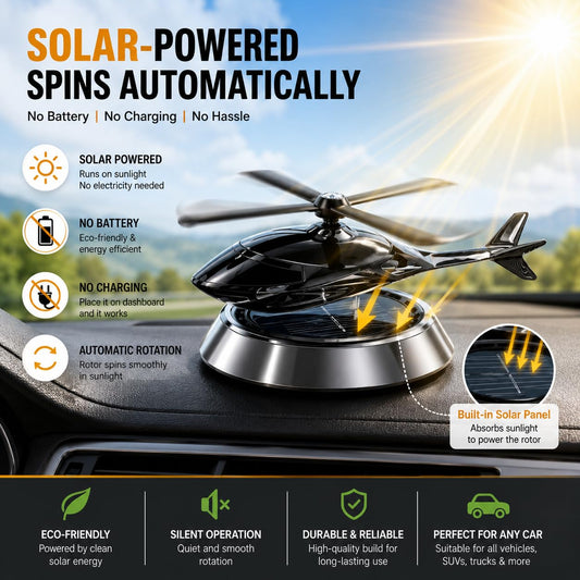 Solar-Powered Wood & Aluminium Car Diffuser
