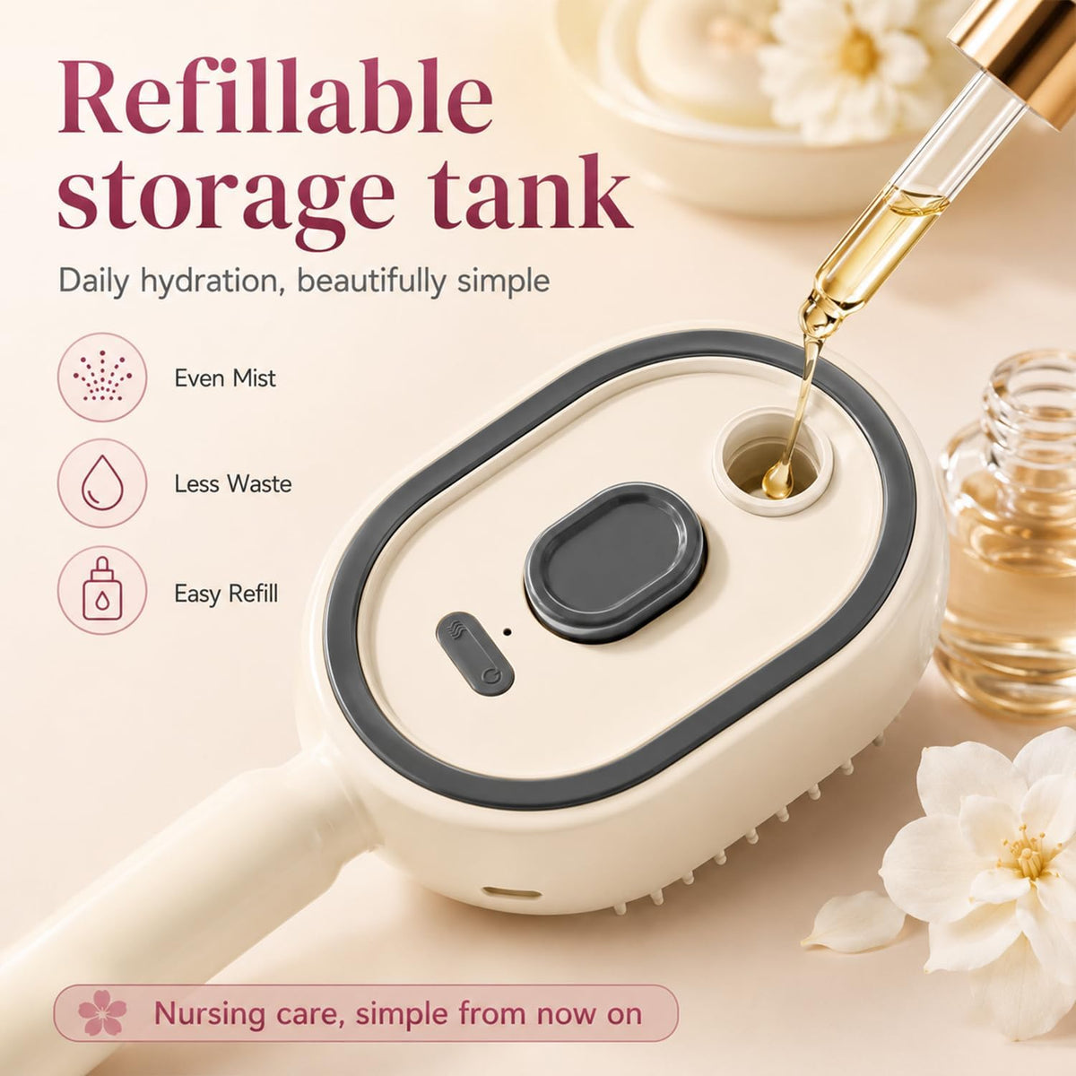 Rechargeable Retractable Air Cushion Comb