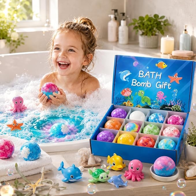 Kids Surprise Toy Bath Bomb Gift Set