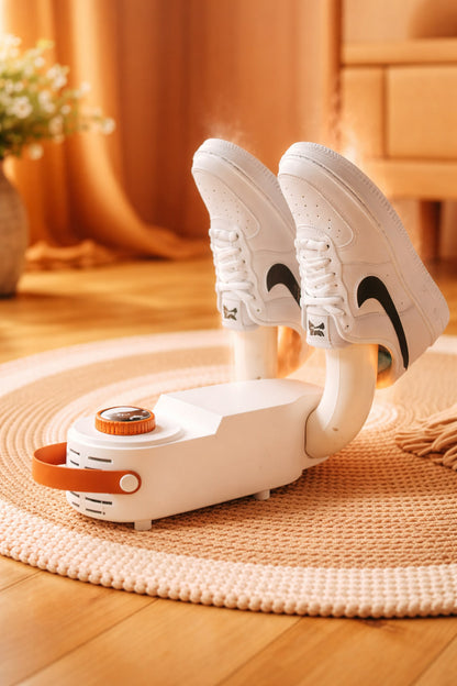 Electric Shoes Dryer Machine with Adjustable Warm Air Pipes | Fast Shoe Drying, Odor Removal & Hygiene Care | Timer Control | Safe Gentle Heat for Shoes, Slippers, Boots & Socks (White)