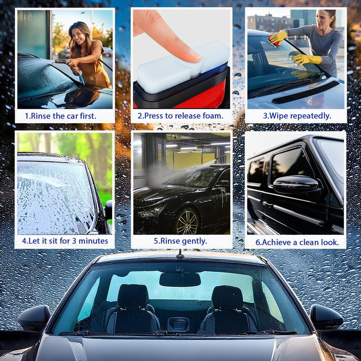 Car Windshield Oil Film Cleaning Brush