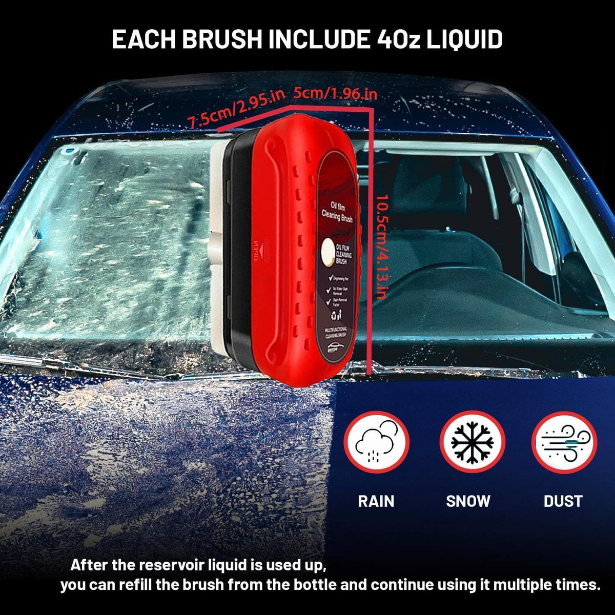 Car Windshield Oil Film Cleaning Brush