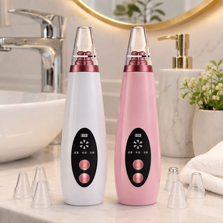 6 in 1 Multi-function Blackhead Remover Tools | Electric Derma suction Machine | USB Rechargeable Acne Pimple Pore Cleaner Vacuum tool - Facial Cleanser Device for Nose & Skin Care (6 in 1 Derma Suction)