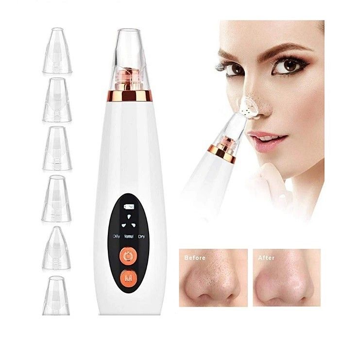 6 in 1 Multi-function Blackhead Remover Tools | Electric Derma suction Machine | USB Rechargeable Acne Pimple Pore Cleaner Vacuum tool - Facial Cleanser Device for Nose & Skin Care (6 in 1 Derma Suction)