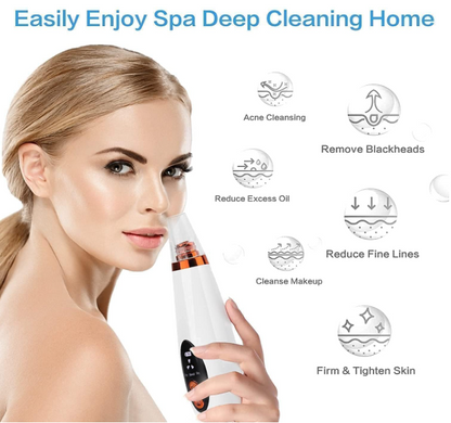 6 in 1 Multi-function Blackhead Remover Tools | Electric Derma suction Machine | USB Rechargeable Acne Pimple Pore Cleaner Vacuum tool - Facial Cleanser Device for Nose & Skin Care (6 in 1 Derma Suction)