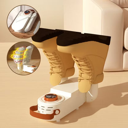 Electric Shoes Dryer Machine with Adjustable Warm Air Pipes | Fast Shoe Drying, Odor Removal & Hygiene Care | Timer Control | Safe Gentle Heat for Shoes, Slippers, Boots & Socks (White)